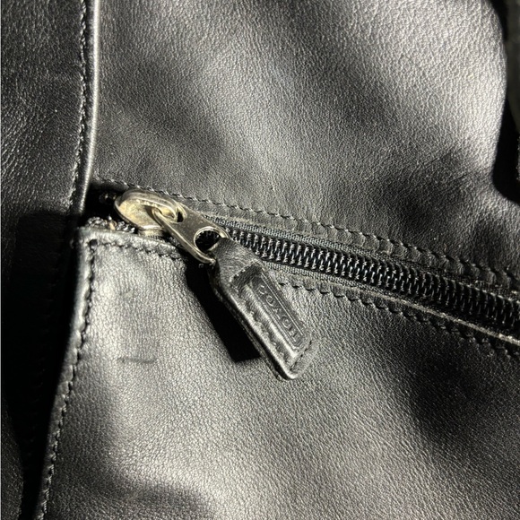 Coach Vintage Bag Unisex Leather Backpack Rucksack Book Bag Black 0529 XL - Picture 5 of 7